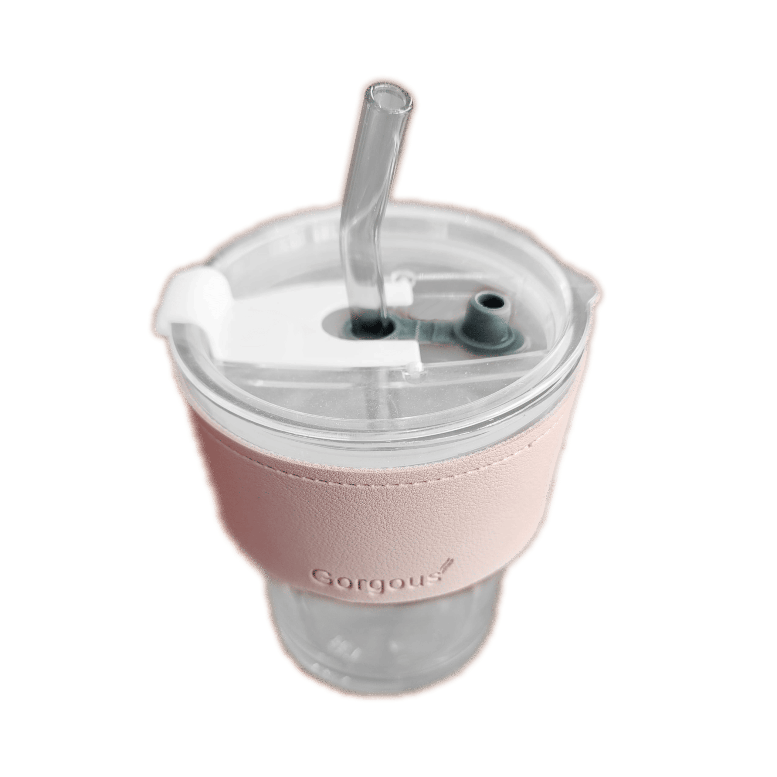 Glass Straw Cup with Lid